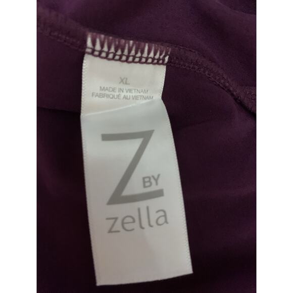 Z By Zella Mini Bodycon Dress Sz XL Purple Polyester Stretch Side Ruched Women - Picture 7 of 9